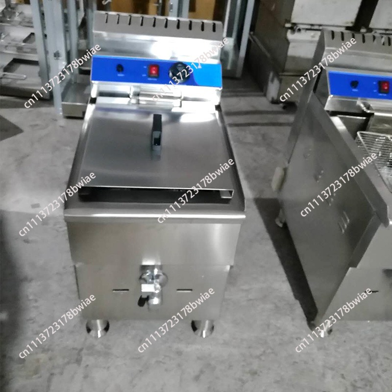 Deep Fryer Stainless - Gewerbliche 18L Gas-Fritteuse aus Edelstahl, Einzelbehälter-LPG-Fritteuse