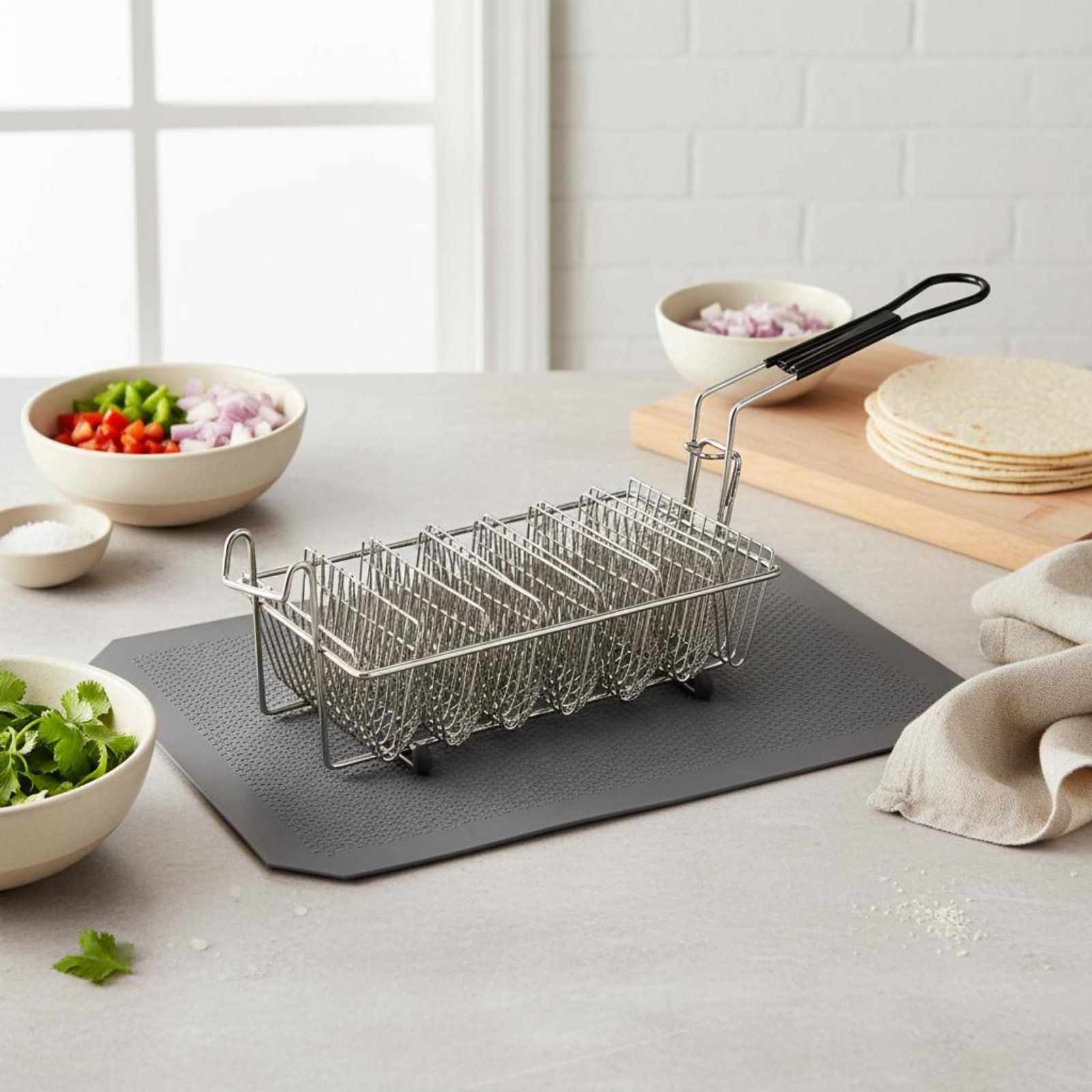 8-Fach Taco-Gestell Hitzebestä – Deep Fryer Stainless Bewertung und Preis
