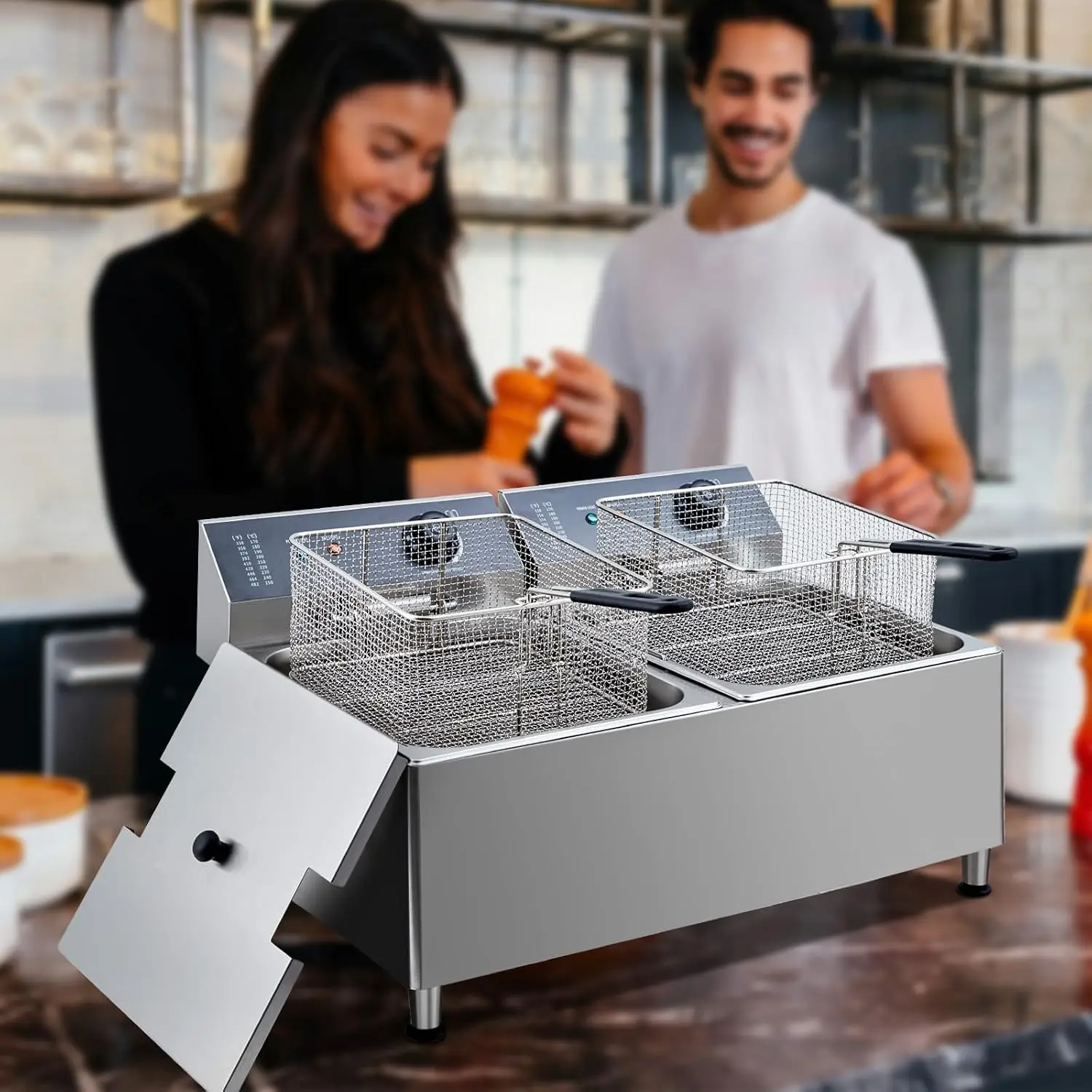 23,2-Liter-Gewerbe-Elektrofrit – Deep Fryer Stainless Bewertung und Preis